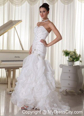 Mermaid Ruffles Sweetheart Beaded and Appliques for 2013 Wedding Dresses