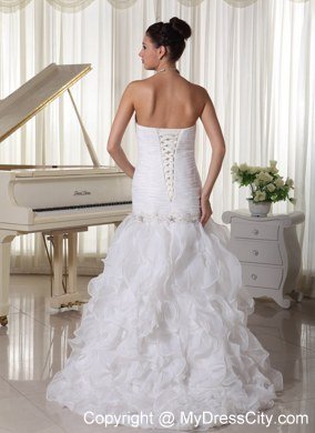 Mermaid Ruffles Sweetheart Beaded and Appliques for 2013 Wedding Dresses