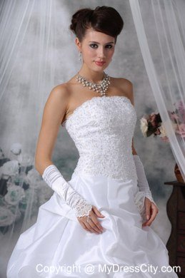 New Arrival Flowers Lace Pick Ups Court Train 2013 Church Wedding Dresses