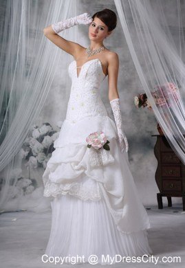 Sexy Sweetheart Lace Pick Ups Flowers Garden Bridal Dresses for 2013