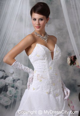 Sexy Sweetheart Lace Pick Ups Flowers Garden Bridal Dresses for 2013