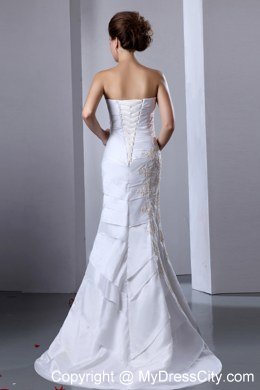 Elegant Sweetheart Ruffled Layers and Appliques Wedding Gowns