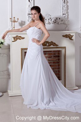 Elegant One Shoulder Appliques and Ruches Bridal Dress 2013