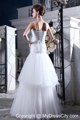 Perfect Mermaid Wedding Dress One Shoulder Tulle Appliques