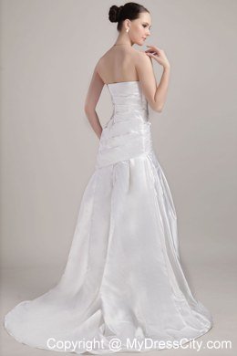 2013 Romantic A-line Sweetheart Ruches Wedding Dress