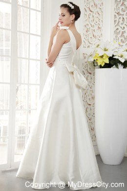 Brand New A-line V-neck Wedding Dress with Appliques Beading