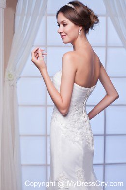 Mermaid Strapless Court Train Lace Wedding Dress for 2013