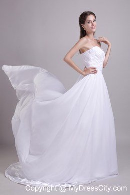 Sweetheart Beading and Ruches Beach Wedding Dress for 2013