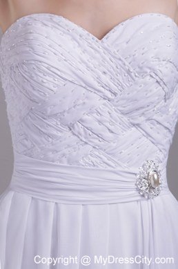 Sweetheart Beading and Ruches Beach Wedding Dress for 2013