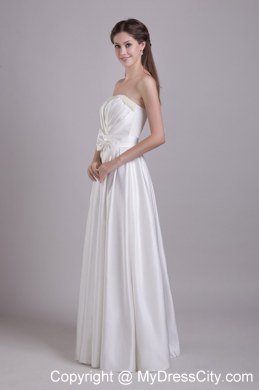 Strapless Taffeta Ruches and Bowknot Wedding Dress Online