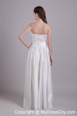 Strapless Taffeta Ruches and Bowknot Wedding Dress Online