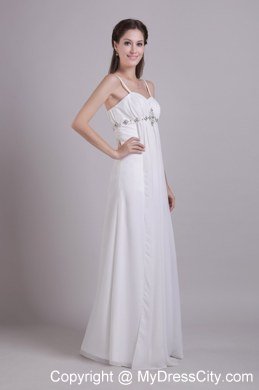 Spaghetti Straps 2013 Beach Wedding Dress for Outdoor Wedding