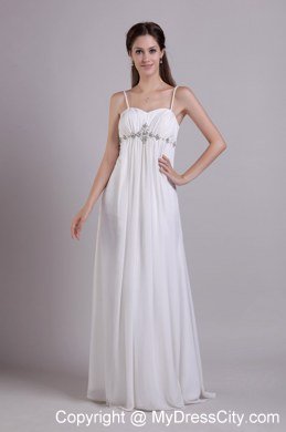 Spaghetti Straps 2013 Beach Wedding Dress for Outdoor Wedding