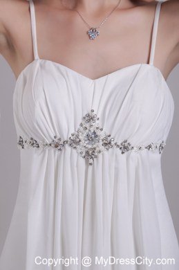 Spaghetti Straps 2013 Beach Wedding Dress for Outdoor Wedding