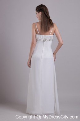 Spaghetti Straps 2013 Beach Wedding Dress for Outdoor Wedding