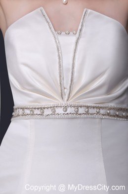 Strapless Ruches and Beading Wedding Dress for Church Wedding