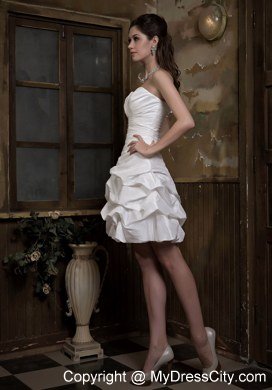 Sweetheart Taffeta Ruches and Pick-ups Beach Wedding Dress