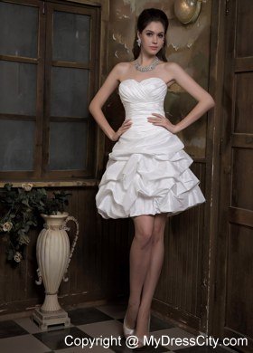 Sweetheart Taffeta Ruches and Pick-ups Beach Wedding Dress