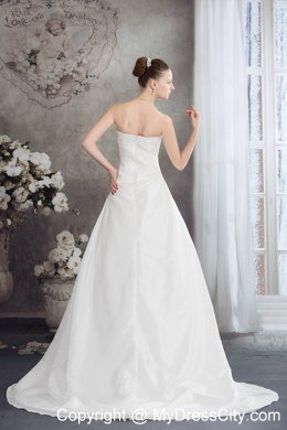 Discount Strapless Beading Appliques Wedding Dress for 2013