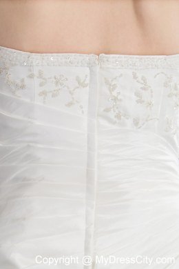 Discount Strapless Beading Appliques Wedding Dress for 2013