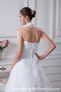 Simple Halter A-Line 2013 Wedding Dress for Garden Wedding