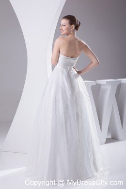 Beading and Belt Column Strapless Wedding Dress for Cheap