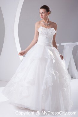 2013 Beautiful Ball Gown Sweetheart Appliques Wedding Dress