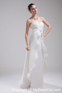 Column 2013 Wedding Dress with Sweetheart Ruches Organza