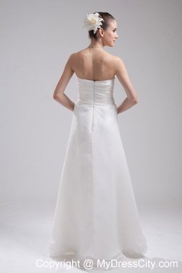 Column 2013 Wedding Dress with Sweetheart Ruches Organza