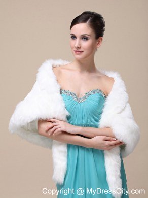 Faux Fur Wraps For Wedding Party and Other Occasion With Open Front