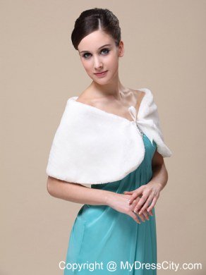 Luxurious Faux Fur Special Occasion / Wedding Shawl On Sale