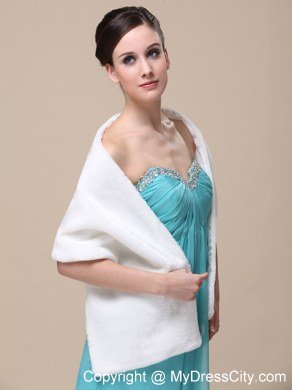 Luxurious Faux Fur Special Occasion / Wedding Shawl On Sale