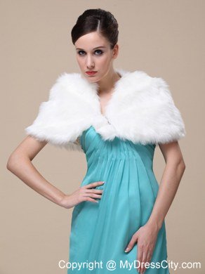 Faux Fur Wedding / Special Occasion Shawl With Front Closure