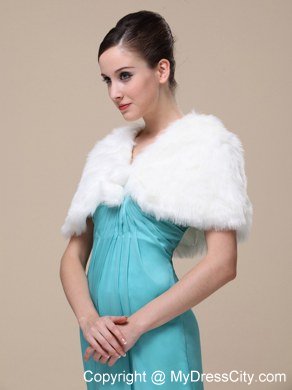 Faux Fur Wedding / Special Occasion Shawl With Front Closure