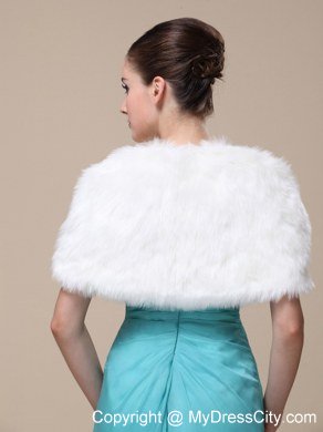 Faux Fur Wedding / Special Occasion Shawl With Front Closure