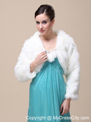 Low Price Rabbit Fur Special Jacket In Ivory With High-neck