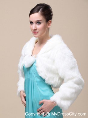 Low Price Rabbit Fur Special Jacket In Ivory With High-neck