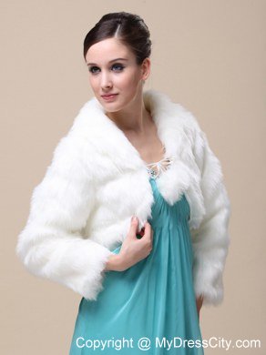 Low Price Rabbit Fur Special Jacket In Ivory With High-neck