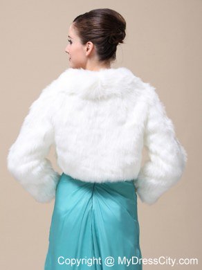 Low Price Rabbit Fur Special Jacket In Ivory With High-neck