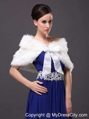 Bowknot V-Neck Faux Fur Formal Occasions Wraps / Shawls