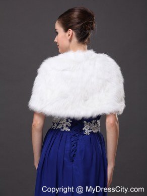 High Neck Perfect Faux Fur Prom Wraps / Shawls