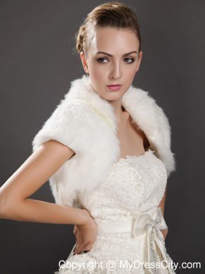 Rabbit Fur Special Occasion Short Sleeves Jacket