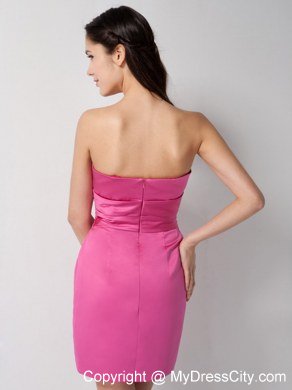 Ruching Asymmetrical Neckline Maternity Bridesmaid Dress with Sash