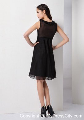 Beautiful Black A-line V-neck Knee-length Maid of Honor Dress