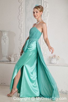 Cheap Turquoise Ruched Sweetheart Bridesmaid Dress with Sash