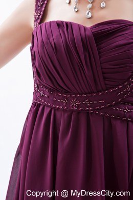 Elegant Chiffon Straps Beading Knee-length Dresses For Bridesmaid