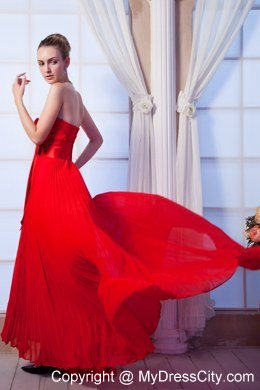 Ruching and Pleating Bridesmaid Dresses with Bowknot For Ladies