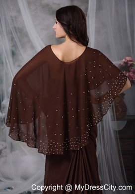 Brown Empire Sweetheart Brush Train Slits Mather Of The Bride Dress