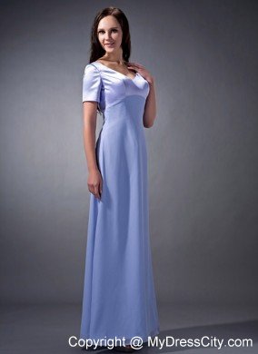 Lilac Cloumn V-neck Ankle-length Mothers Dresses