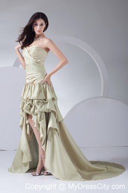 High-low Pick-ups Sweetheart Brush Train 2013 Prom Dress